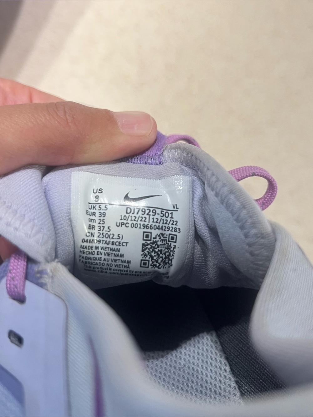 Nike React Pegasus Trail 4 GTX Gore-Tex Sneakers Shoes Oxygen Purple Size 8 - Picture 11 of 11